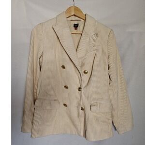 Rowing Blazers x Target Corduroy Double Breasted Blazer Cream Gold Buttons Small